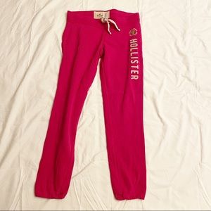 Hollister Pink Logo Jogger Sweatpants 